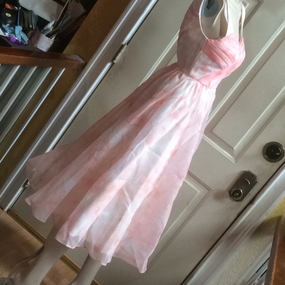 Mod Cloth pastel floral cocktail dress Sz XS - Picture 4 of 8